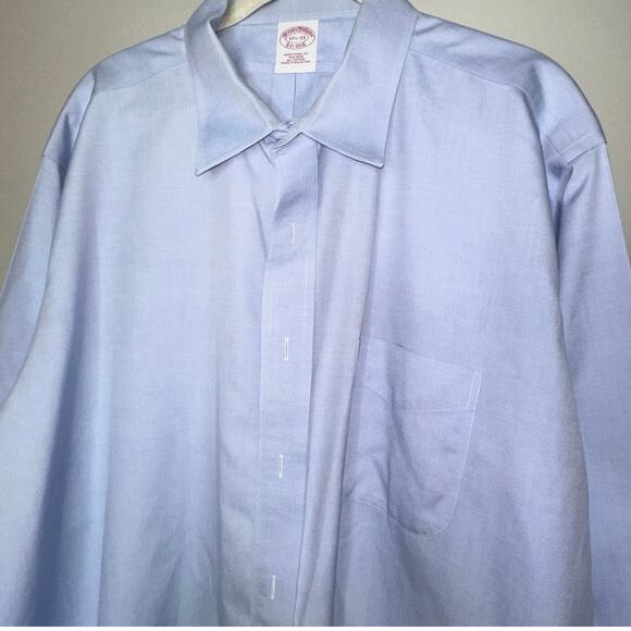 Brooks Brothers Traditional Fit Mens Sz 17 1/2 -33 Light Blue Long Sleeve Button - Picture 5 of 8